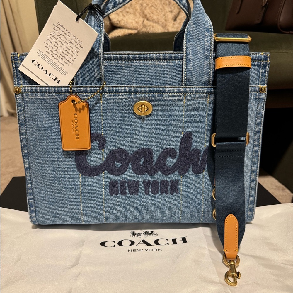 COACH | NWT Cargo Denim Tote Bag